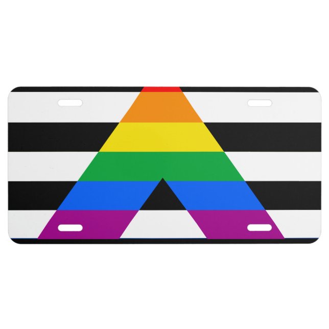 STRAIGHT ALLY PRIDE.png License Plate (Front)