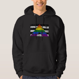Straight Ally Pride Vintage Flag Hoodie
