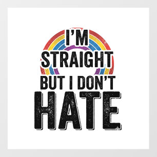 Straight Ally Rainbow Vintage Typography Shirt_1 Floor Decals