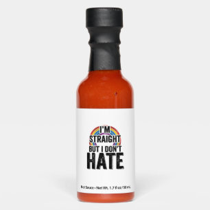 Straight Ally Rainbow Vintage Typography Shirt_1 Hot Sauces