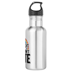 Straight Ally Rainbow Vintage Typography Shirt_1 Stainless Steel Water Bottle