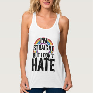 Straight Ally Rainbow Vintage Typography Shirt_1 Tank Top