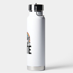 Straight Ally Rainbow Vintage Typography Shirt_1 Water Bottle