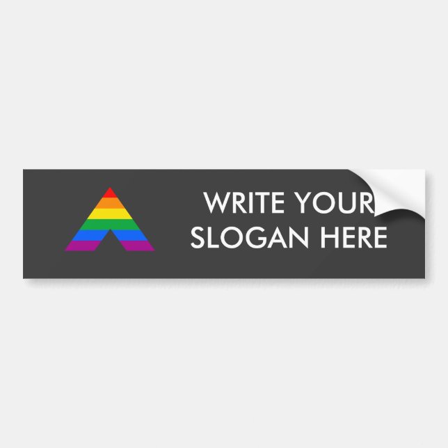 Straight Ally Symbol Bumper Sticker (Front)