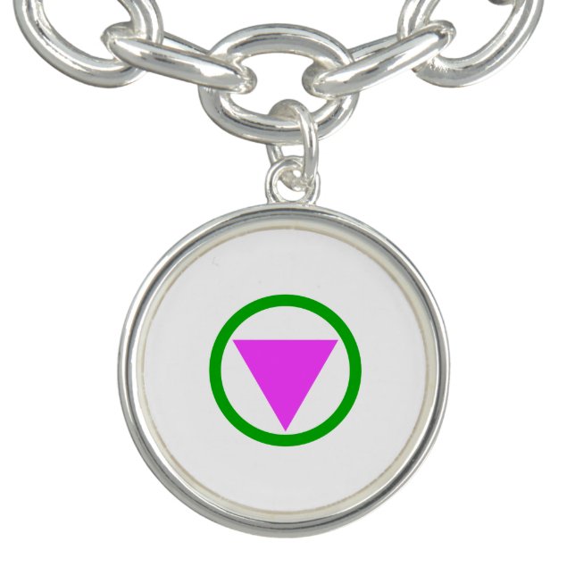Straight ally symbol charm bracelet (Design)