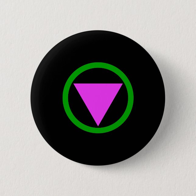 Straight ally symbol pinback button (Front)