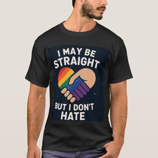 Straight But Not Hateful Pride Ally Shirt (Front)