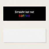 Straight but not narrow (bookmark, dark) (Front & Back)