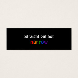 Straight but not narrow (bookmark, dark)