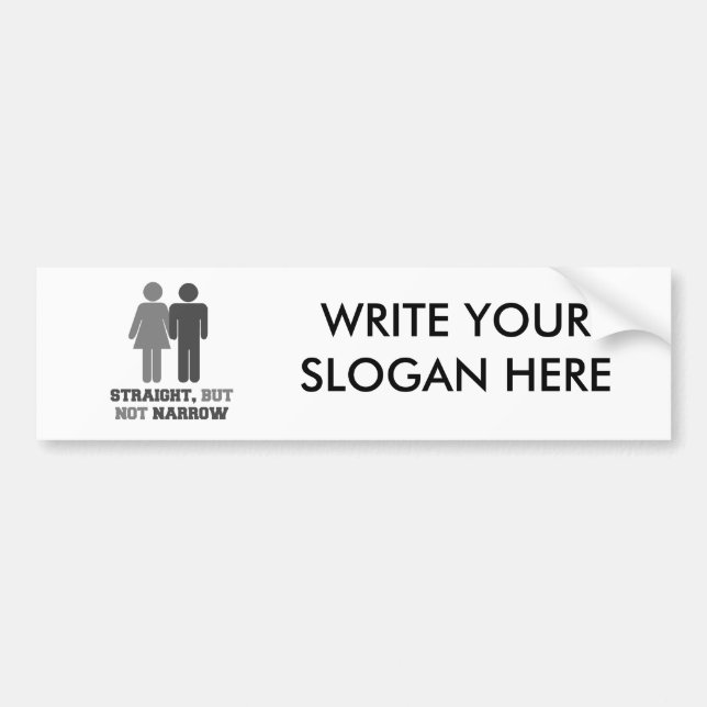 Straight but not narrow bumper sticker (Front)