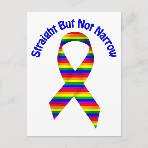 Straight But Not Narrow Gay Pride Tees Gifts Postcard