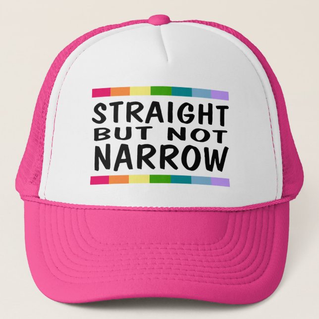 Straight But Not Narrow Pink Hat (Front)