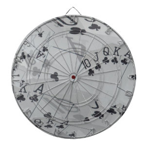 Straight Club Flush Poker Cards Pattern, Dartboard With Darts