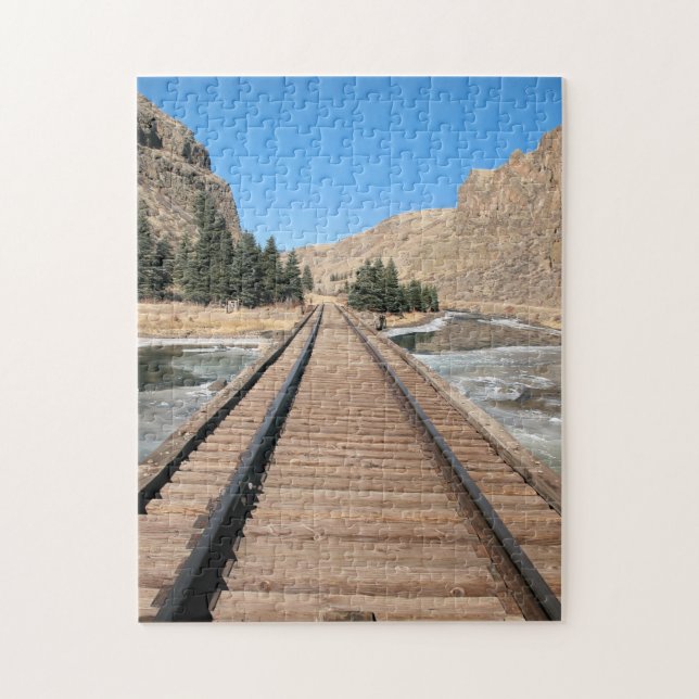 Straight Down the Line - Railroad Puzzle (Vertical)
