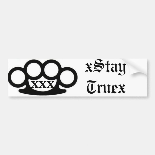 Straight Edge Bumper Sticker (Front)