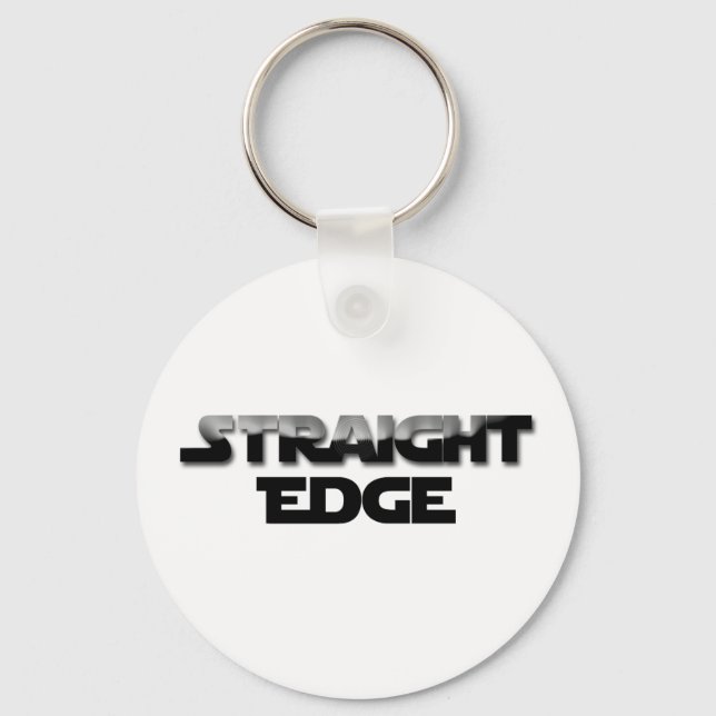 Straight-Edge Keychain (Front)