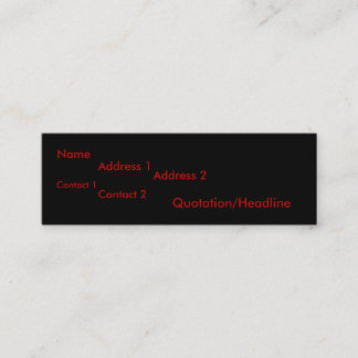 Straight Edge Mini Business Card