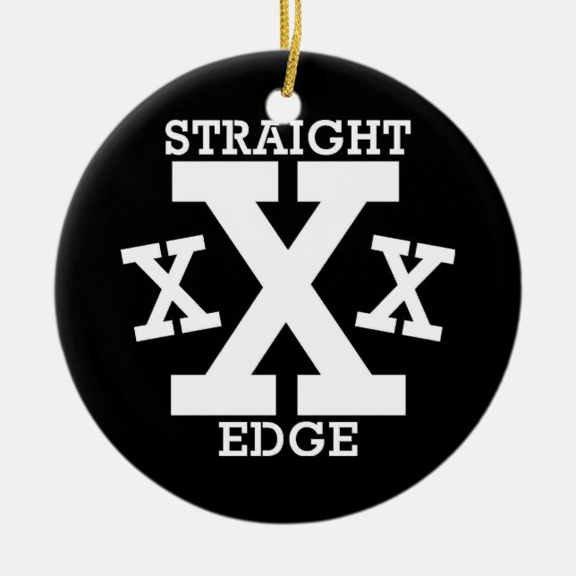 Straight Edge "Ornament Thing" Ceramic Ornament (Front)