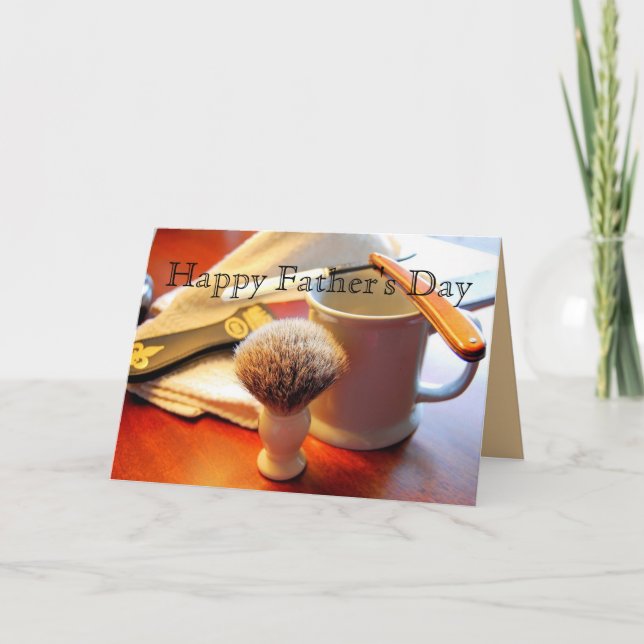 Straight Edge Razor Father's Day Card (Front)