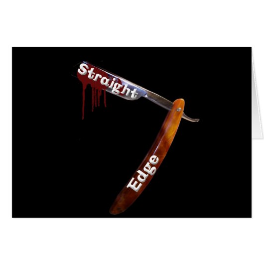 Straight Edge Straight Razor Cards (Front Horizontal)