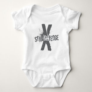 Straight Edge X dark grey Baby Bodysuit