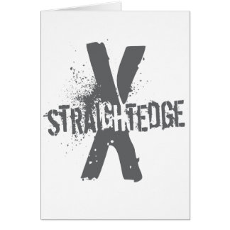 Straight Edge X dark grey Cards