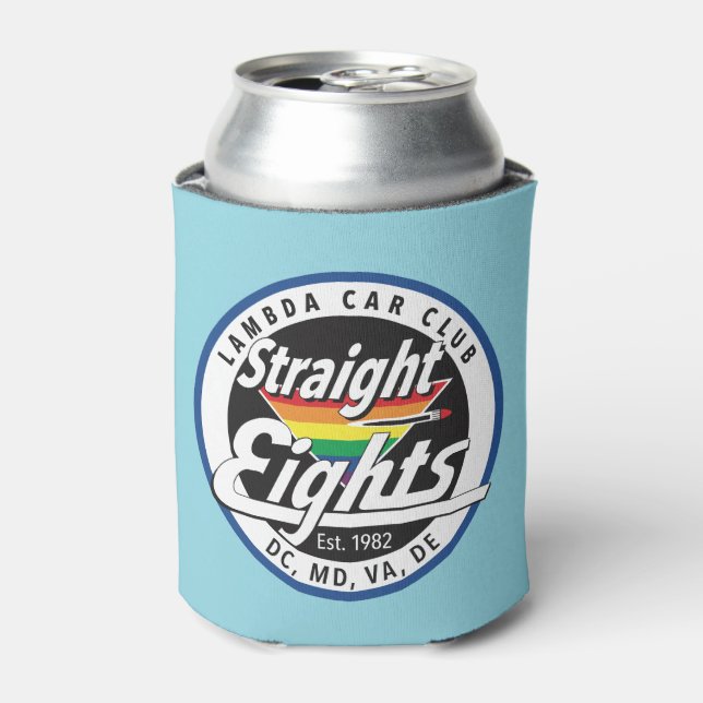 Straight Eights/LCCI Can Cooler (Light Blue) (Can Front)