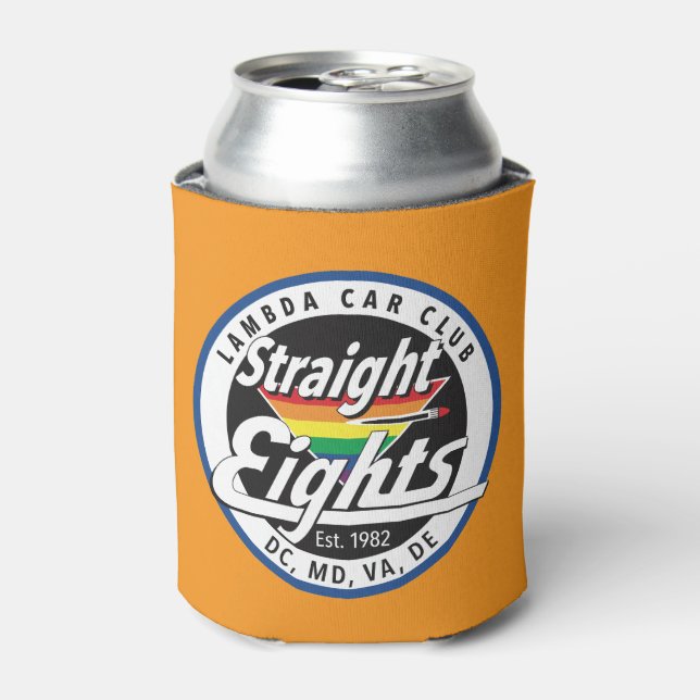 Straight Eights/LCCI Can Cooler (Orange) (Can Front)