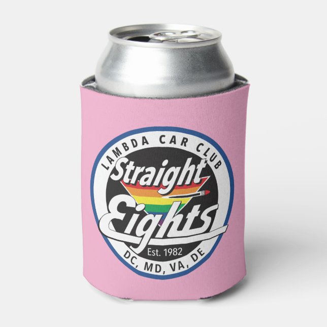 Straight Eights/LCCI Can Cooler (Pink) (Can Front)
