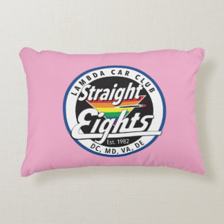 Straight Eights/LCCI Throw Pillow (Pink)