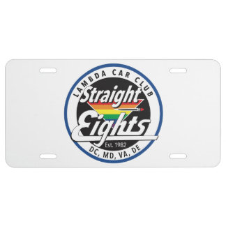 Straight Eights License Plate (Aluminum)