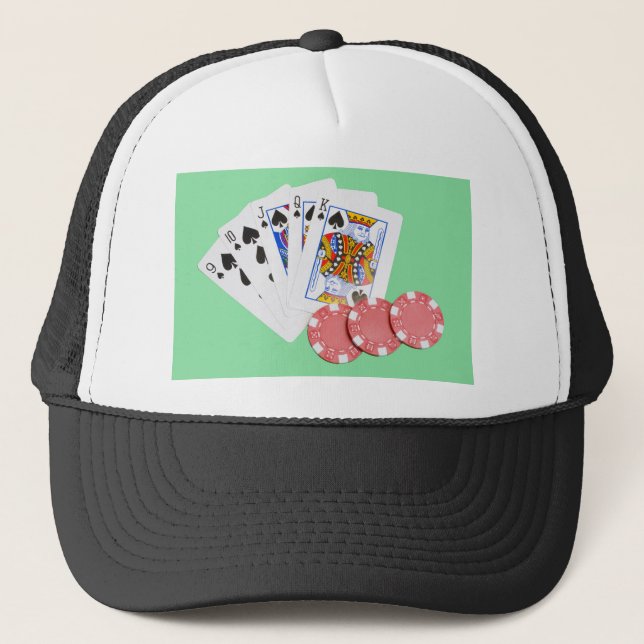Straight Flush Trucker Hat (Front)