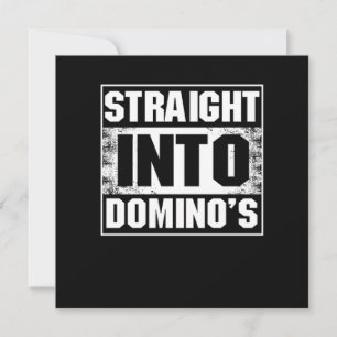 Straight Into Dominoes Tiles Puzzler Game Gift Invitation