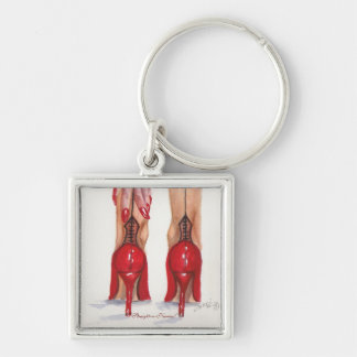 "Straight-n-Narrow!" Square Keychain