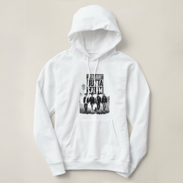 straight outa salem hoodie (Design Front)