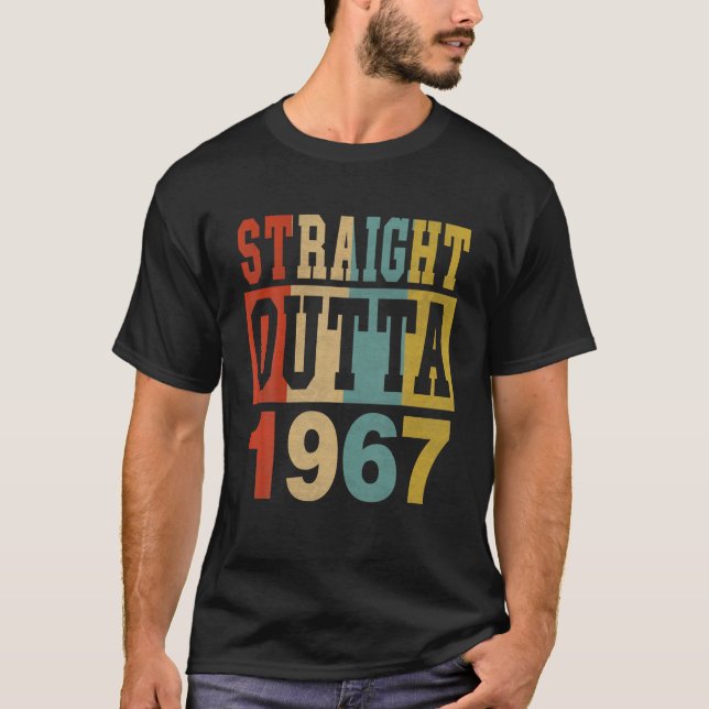 Straight Outta 1967 54Th Birthday 54Years Old Boy T-Shirt (Front)