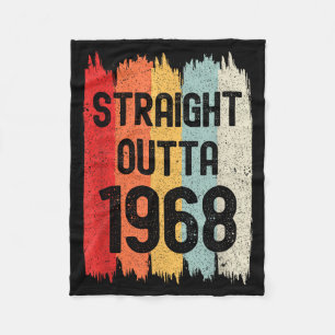 Straight Outta 1968 Funny Retro Birthday Awesome S Fleece Blanket