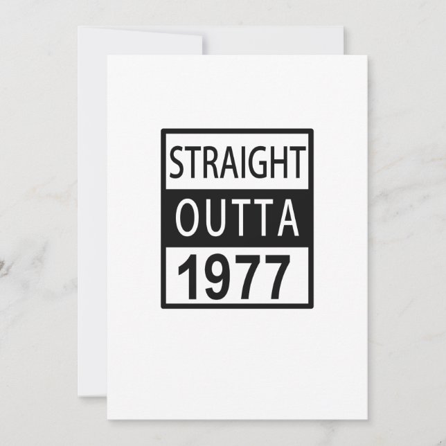 Straight Outta 1977 Funny 40th Birthday Card (Front)