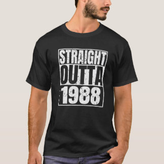 Straight Outta 1988 34Th Birthday Funny 34 Years O T-Shirt