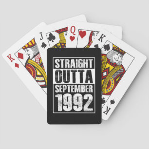 Straight Outta 1992 29th Birthday Poker Cards