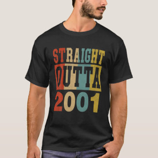Straight Outta 2001 20Th Birthday 20Years Old Boy T-Shirt