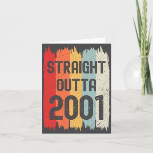 Straight Outta 2001 Funny Retro Birthday Awesome S