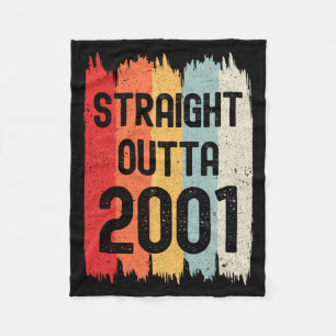 Straight Outta 2001 Funny Retro Birthday Awesome S Fleece Blanket
