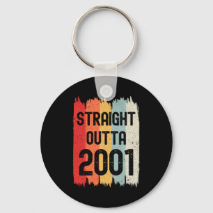 Straight Outta 2001 Funny Retro Birthday Awesome S Keychain