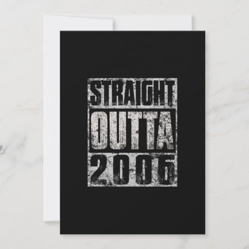 Straight Outta 2006 Made In 17th Birthday 17 Year  Invitation