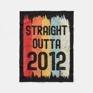 Straight Outta 2012 Funny Retro Birthday Awesome S Fleece Blanket
