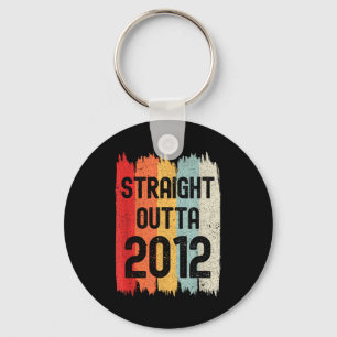Straight Outta 2012 Funny Retro Birthday Awesome S Keychain