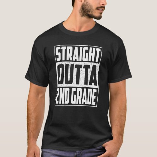 Straight Outta 2nd Grade Graduation Kids Boys Seco T_Shirt