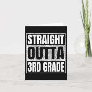 Straight Outta 3rd Grade Cl 2025 Graduation Third  Card