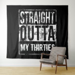 Straight Outta 40th Birthday Party Backdrop Banner